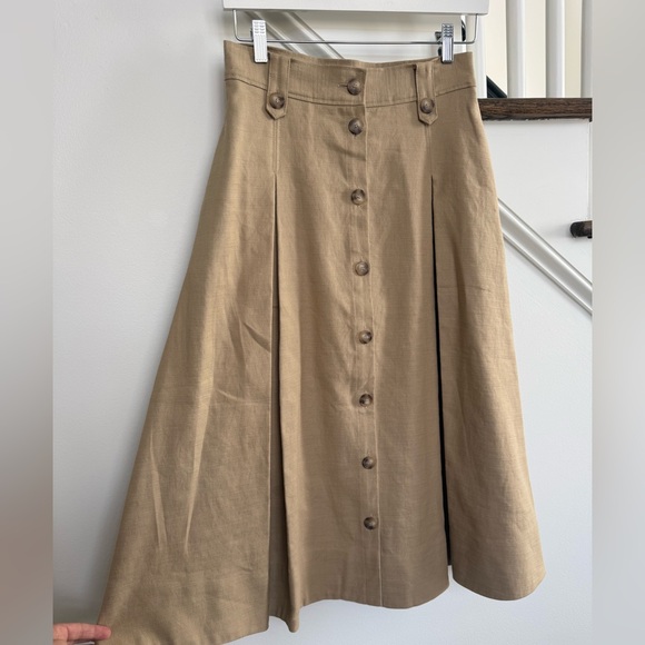 Sézane Oksana Midi Skirt – NWT – Size US 4 / EU 36- beige - Picture 6 of 11